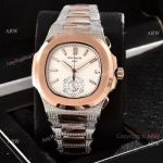 AAA Quality Patek Philippe Nautilus Chronograph Watches Diamond Band